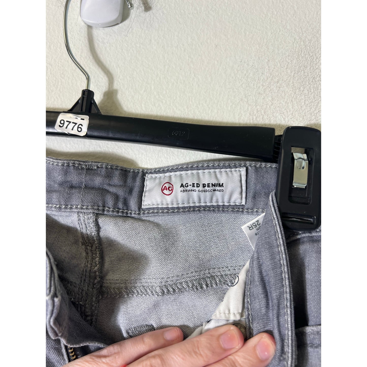 AG Super Skinny Ankle Legging Gray Denim Sz 25R