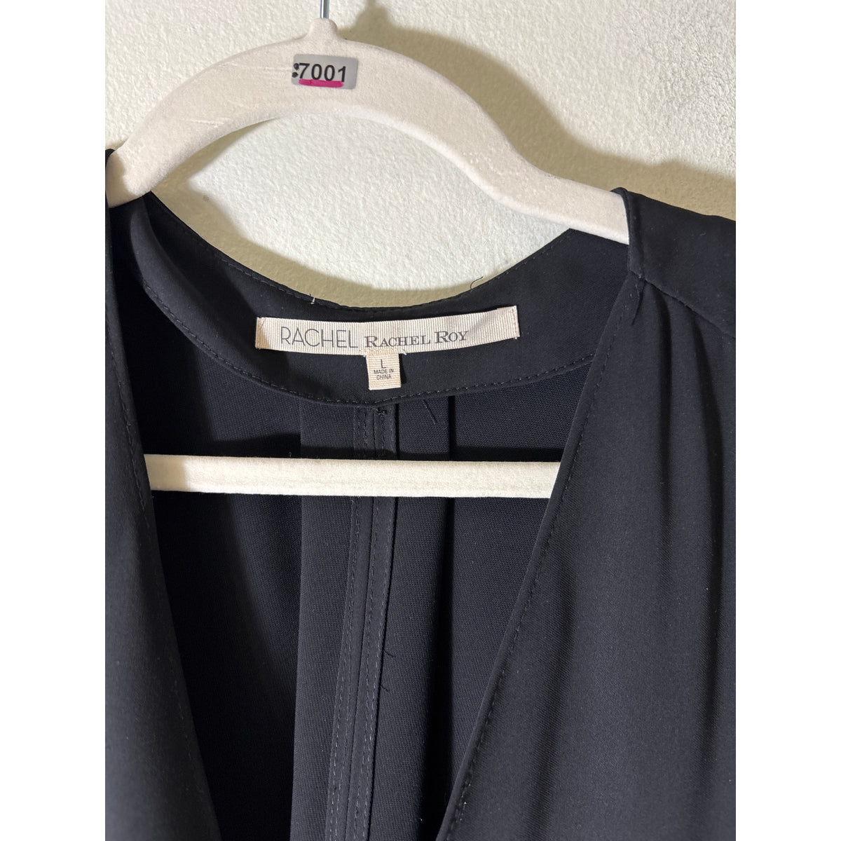 Rachel Rachel Black Sleeveless V-Neck Hi Low Hem Midi Dress Sz L