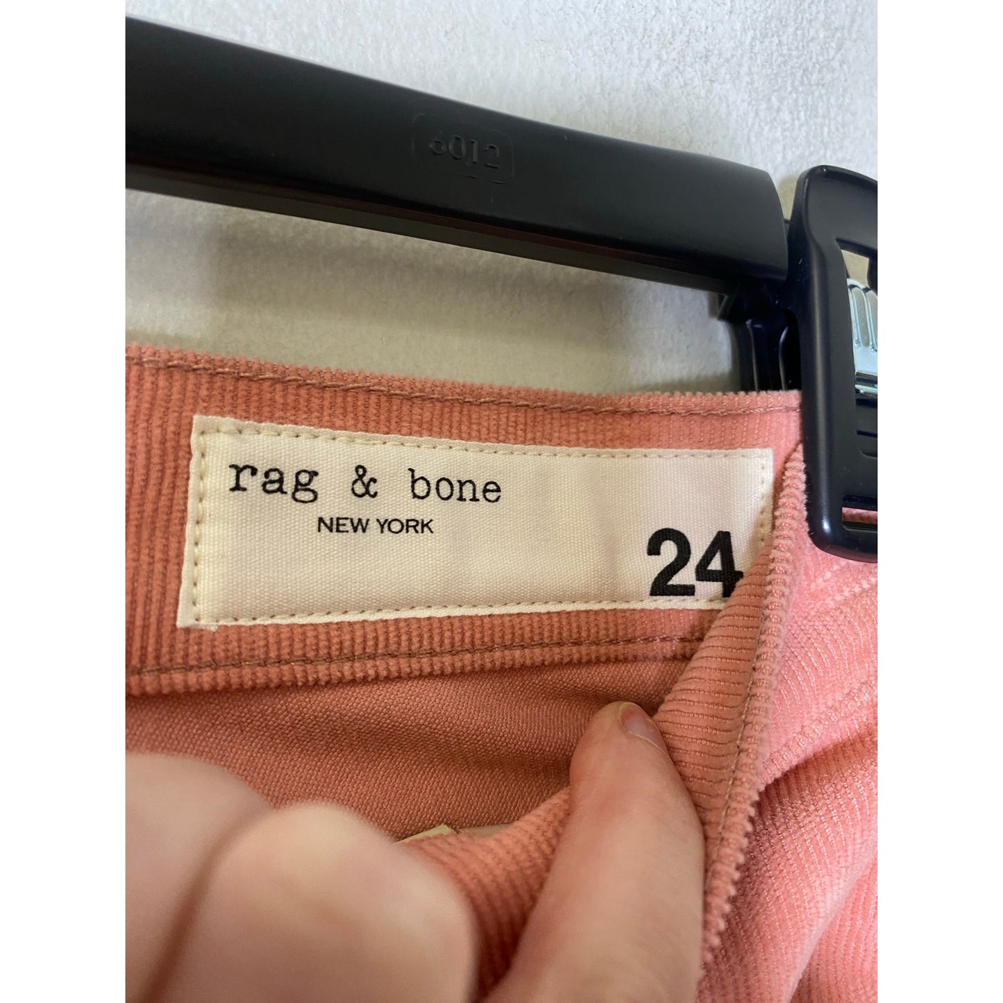 Rag & Bone Salmon Pink Cordoroy High Rise Skinny Sz 24