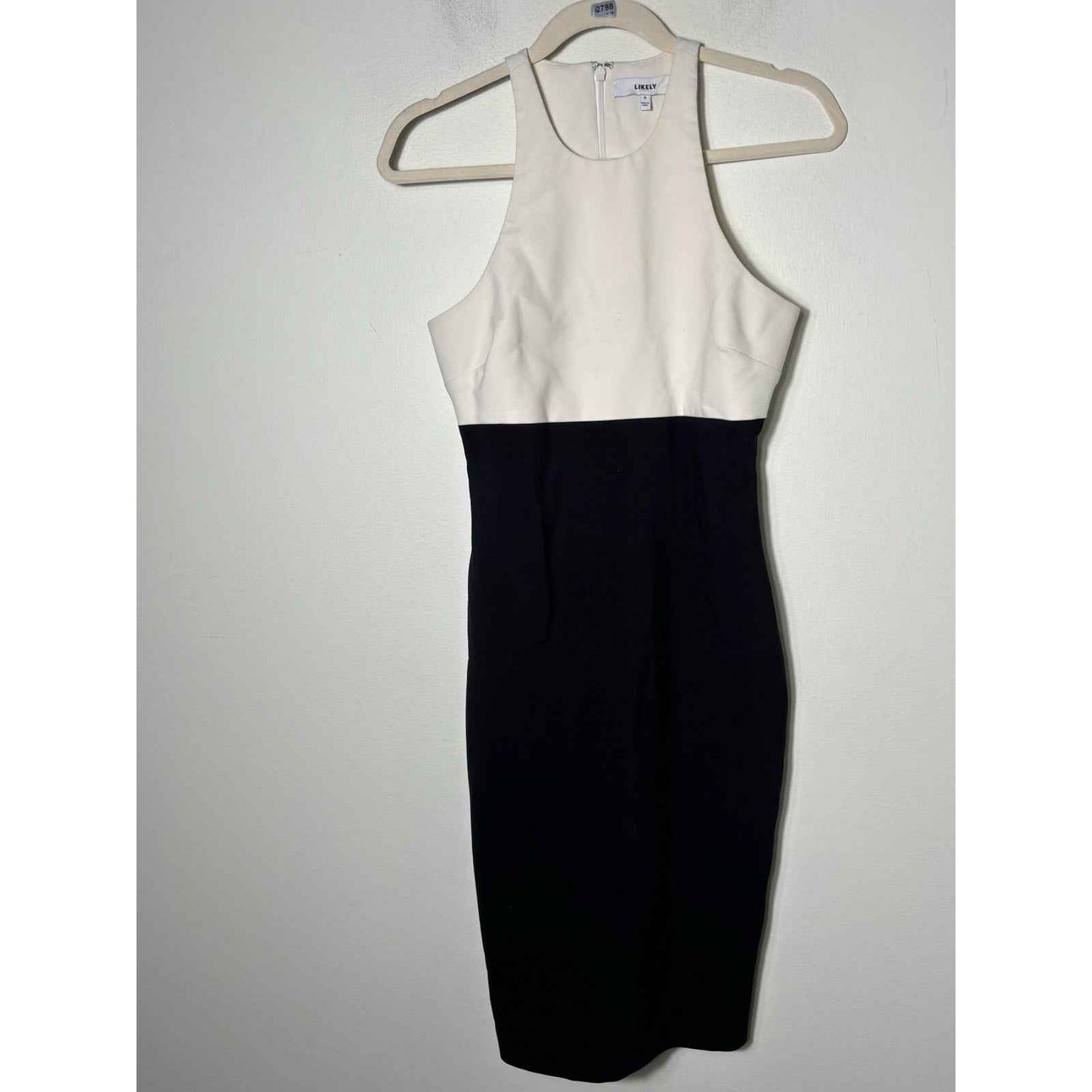 Milly Color Block Black/White Dress Sz 4