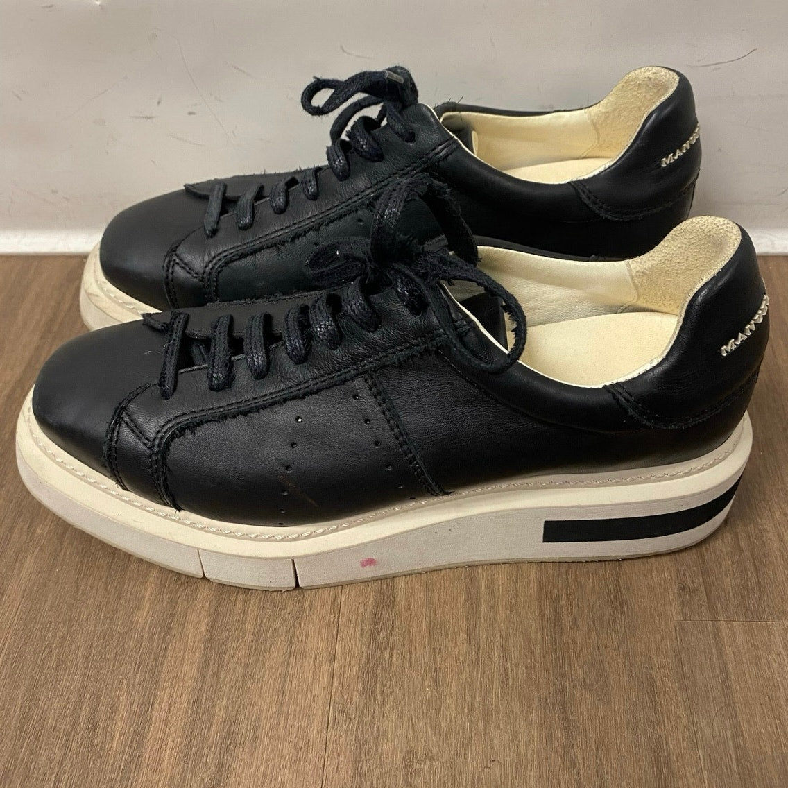 Manuel Barcelo Black Platform Sneakers Sz 40 (9.5)