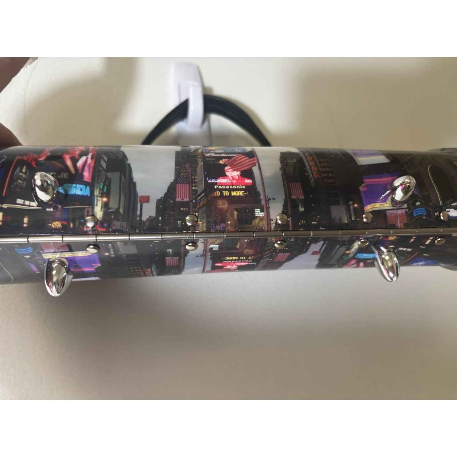 Prezzo New York City Times Square Cylinder Hard Clutch Hand Bag