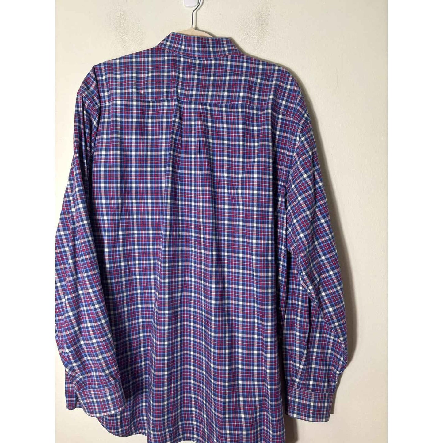Mens Vineyard Vines Blue and Red Plaid Button Up Shirt Sz XL