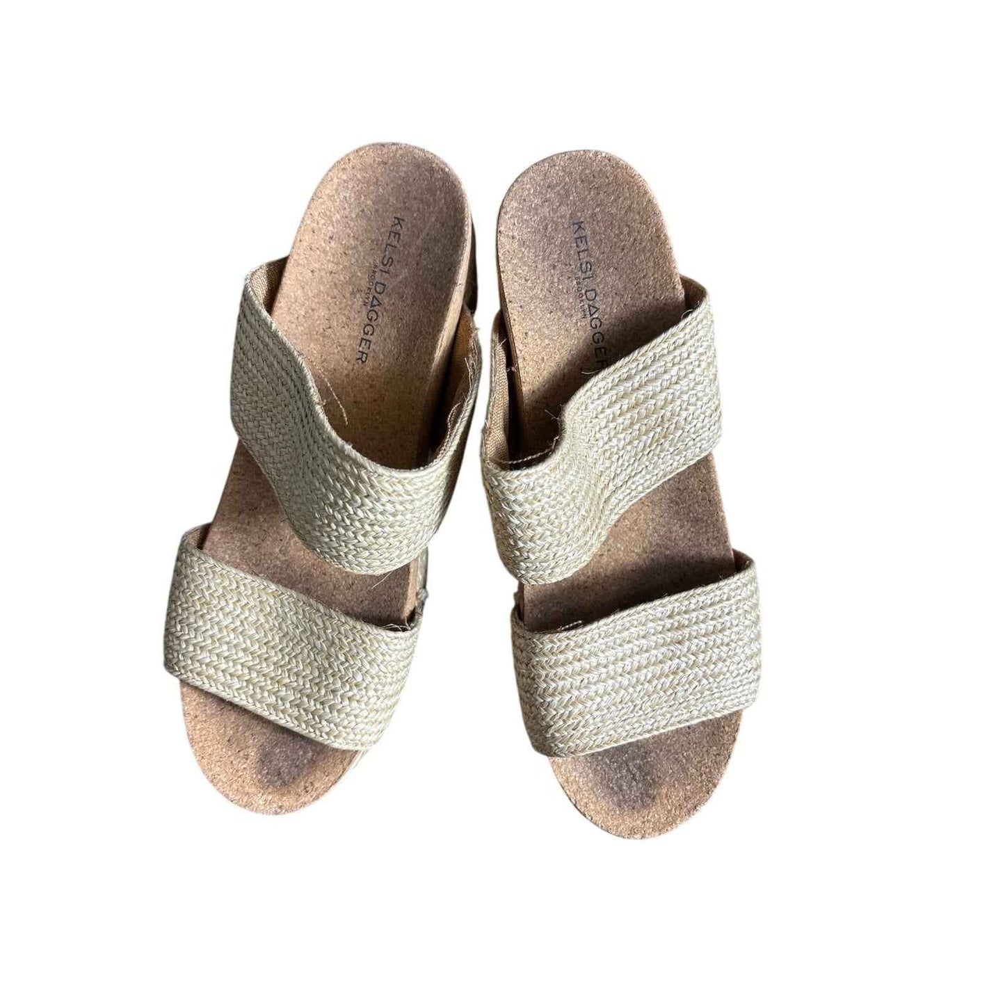 Kelsi Dagger Platform Rafia Sandals Sz 9
