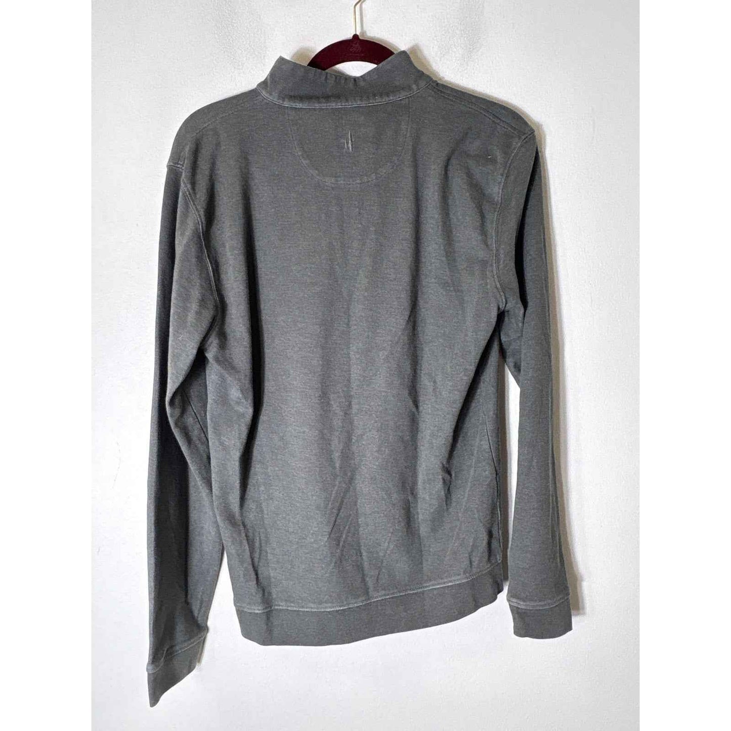 Johnnie-O Gray Long Sleeve Quarter Zip Pullover Sz S
