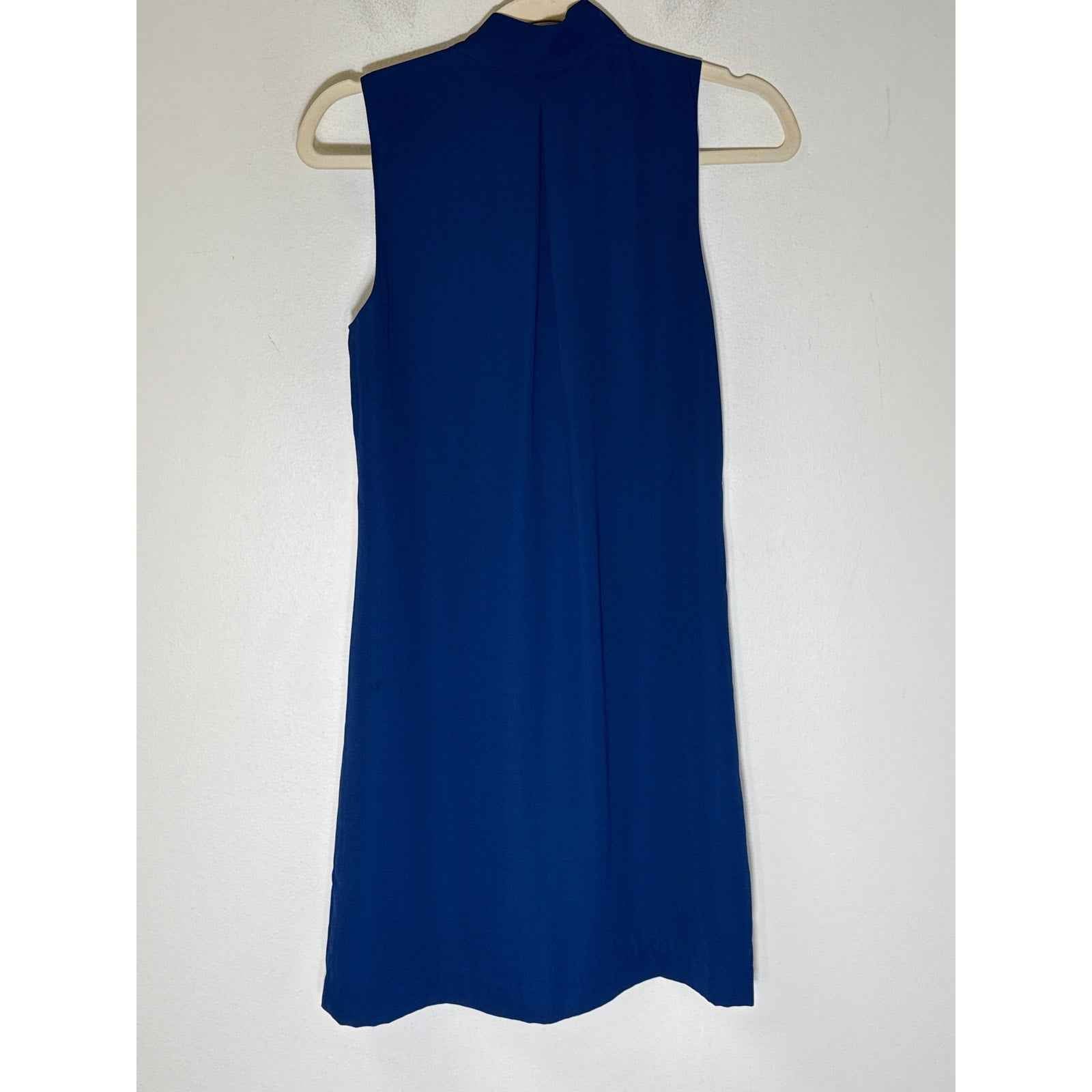 H&M Navy Blue Sleeveless Knee Length Shift Dress Sz 2