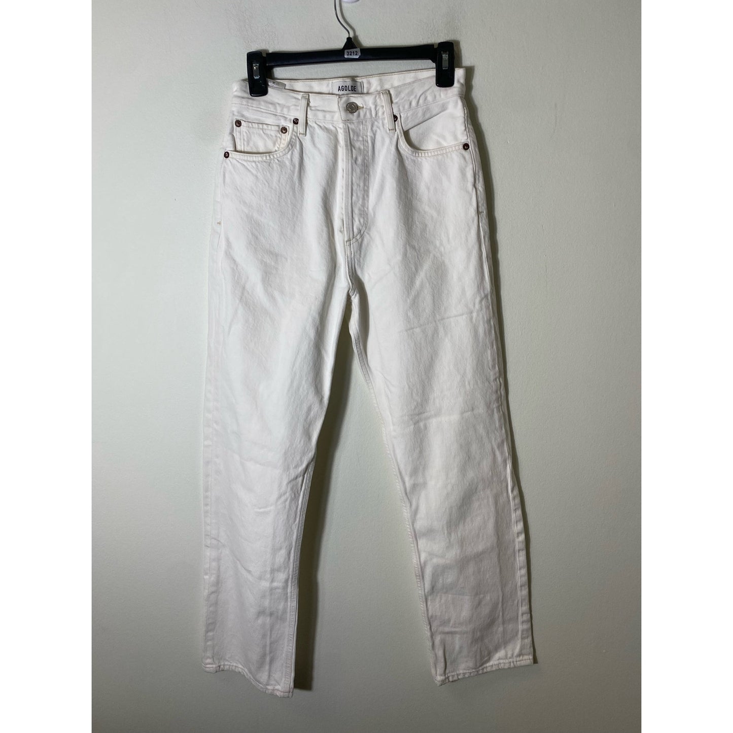 Agolde White Button Fly Jeans Sz 26