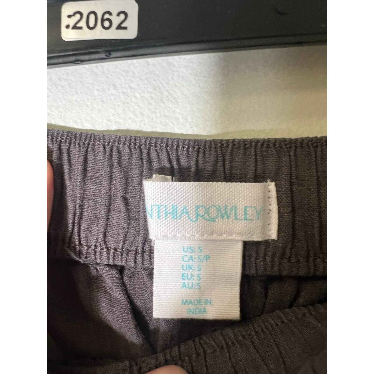Cynthia Rowley Gray Linen Elastic Waist Loose Fit Pants SZ S