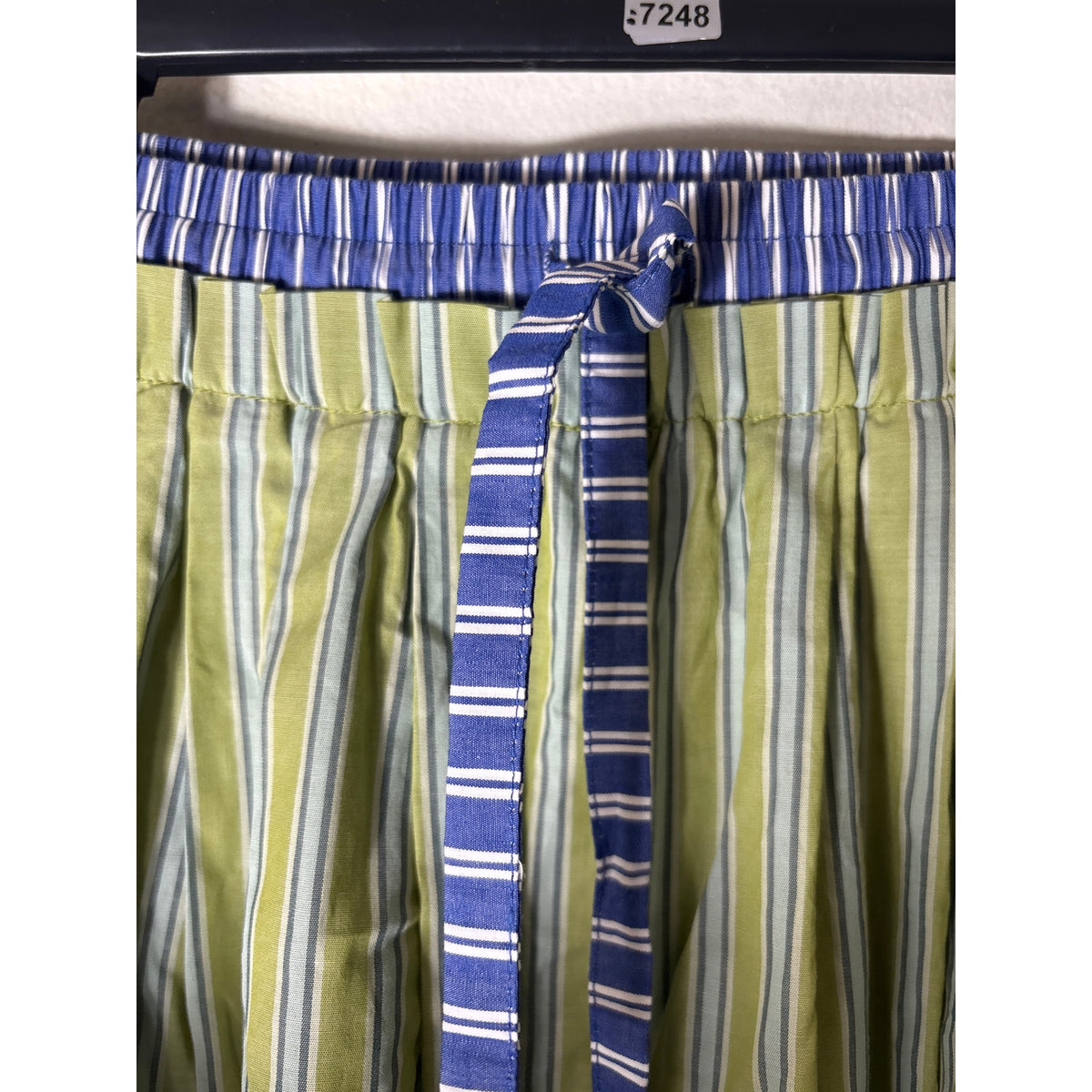 NWT Camellia Green And Blue Striped PJ Pants Sz M
