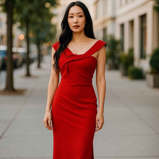 Likely Red Column Gown Sz 2