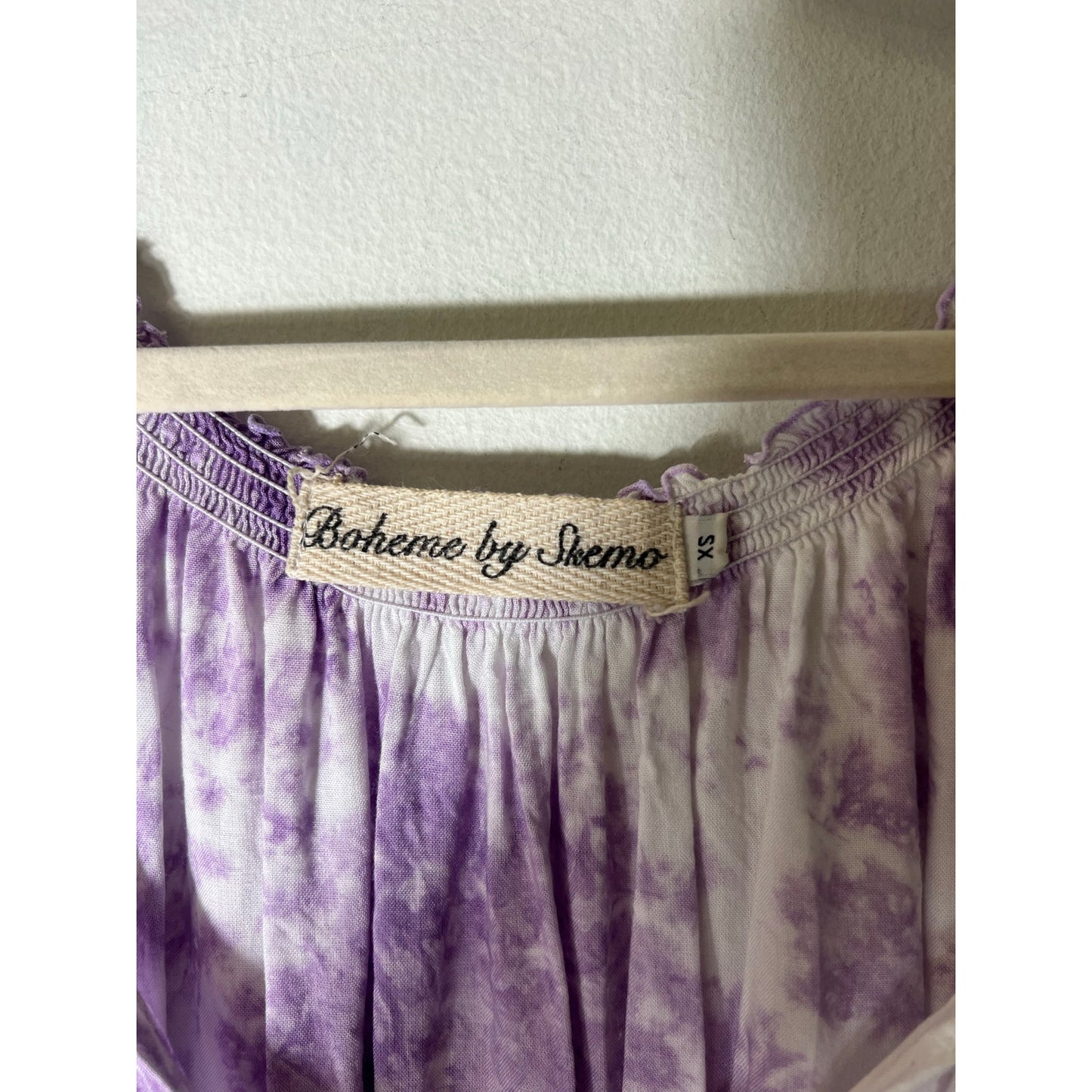 Boheme by Shema Purple Tie-dye Sleeveless Dress Sz XS