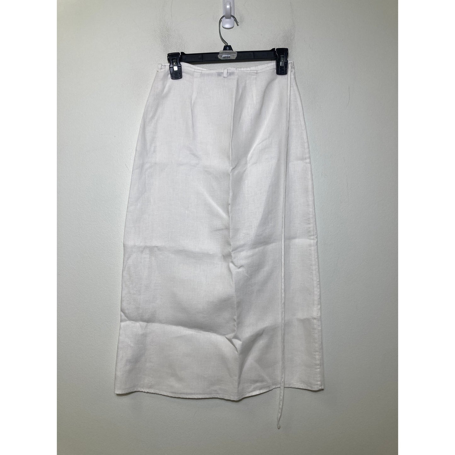 Rails White Linen Wrap Midi Skirt Sz S