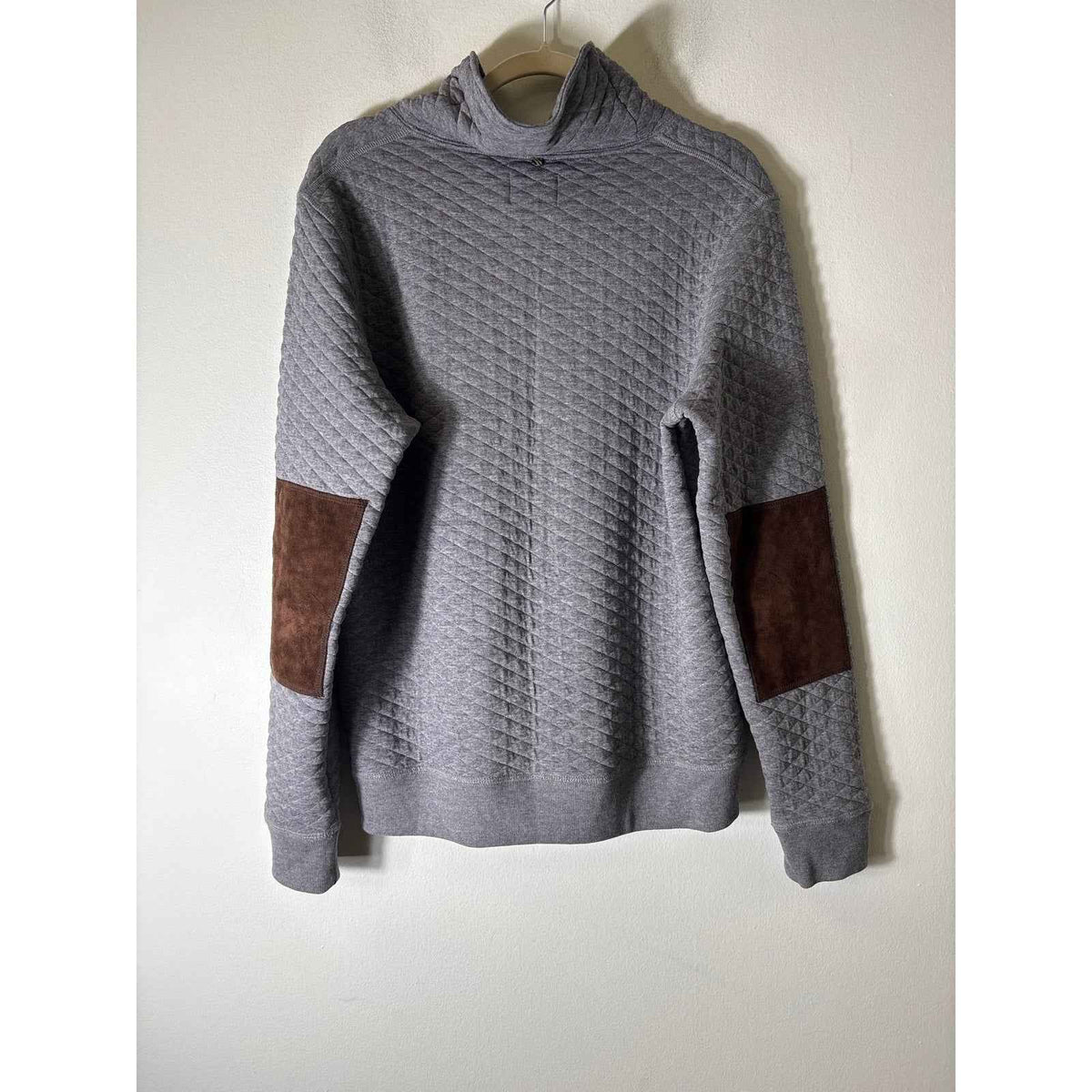 Mens Billy Reid Gray Quilted Pullover Sz M