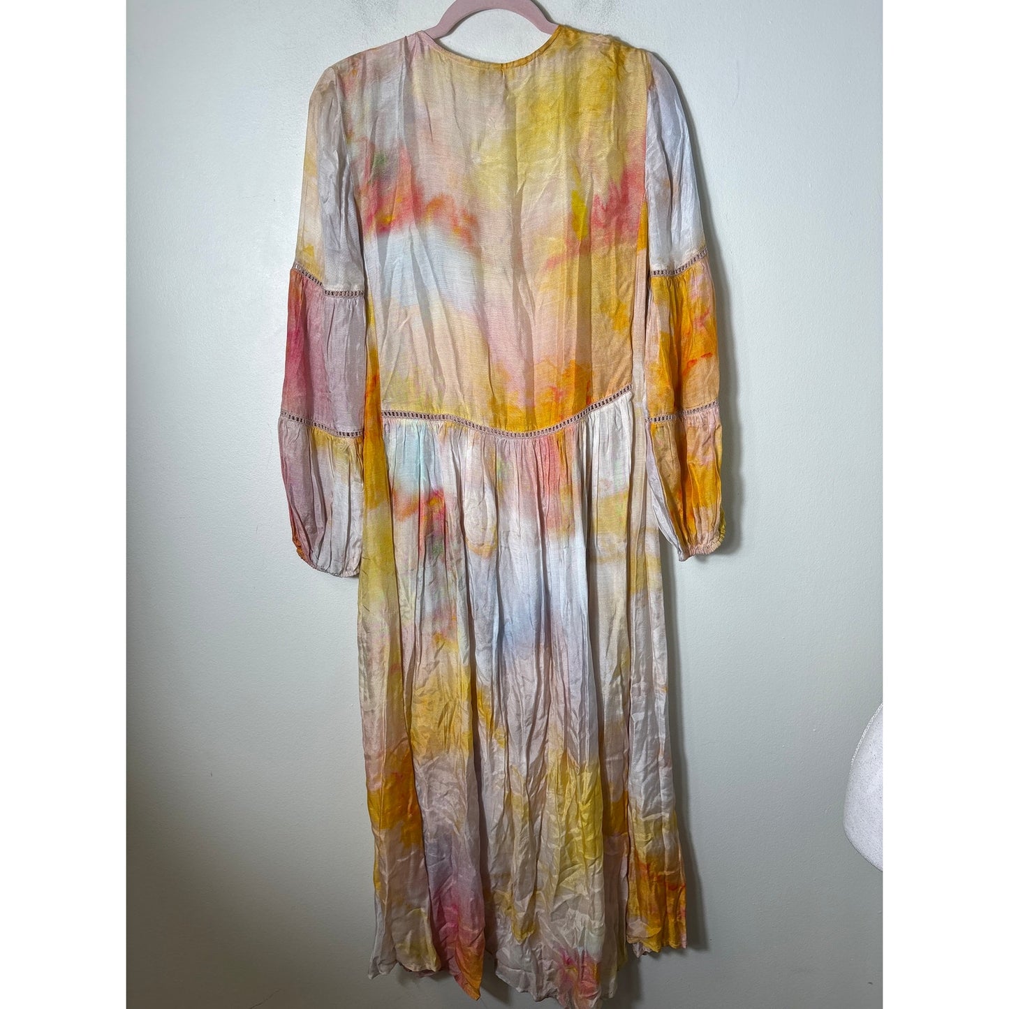 Blank London Tie Dye Long Sleeve Boho Maxi Dress Sz S