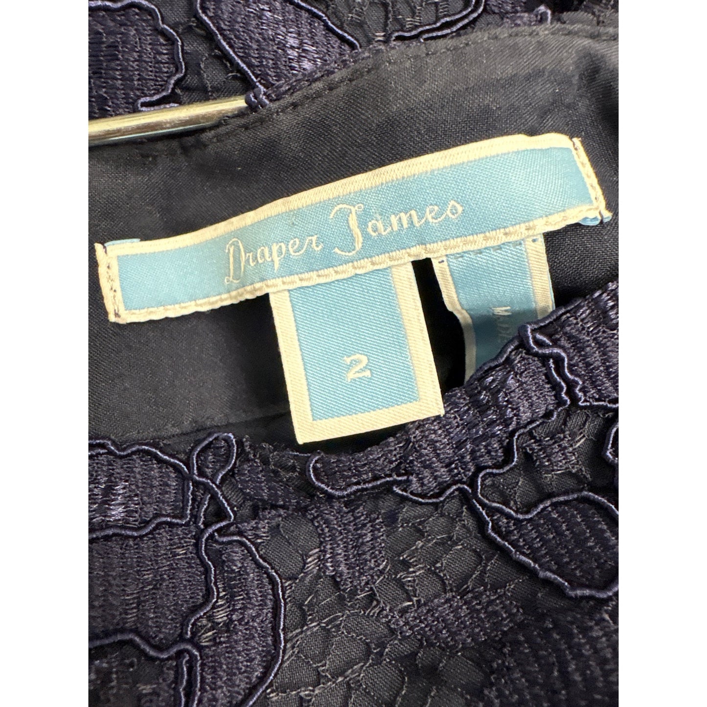 Draper James Midnight Blue Lace Mini Skirt Sz 2