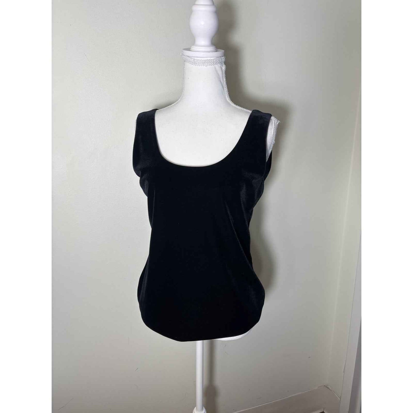 En Francais Black Velour Shell and Pants Set Sz S