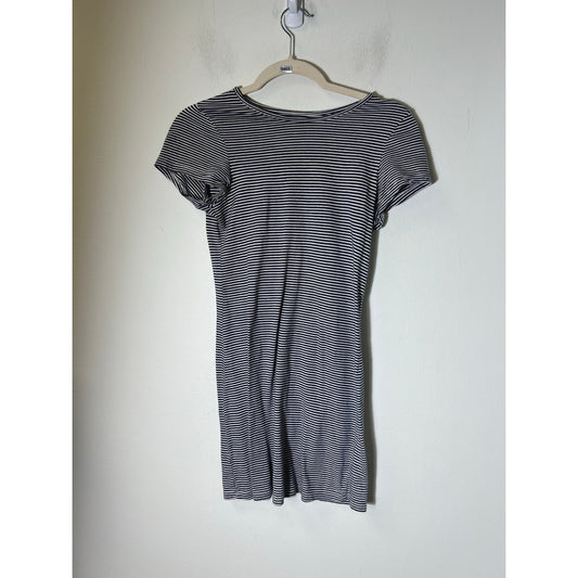 By Corpus Navy White Stripe Short Sleeve T shirt Dress Sz SP
