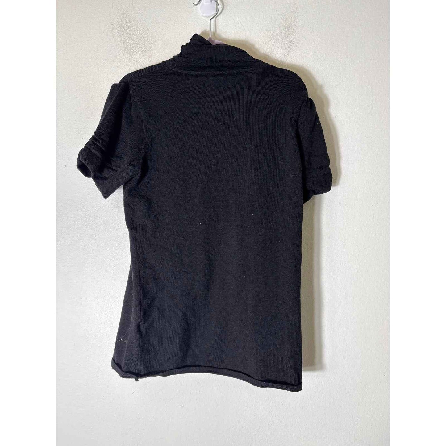 Antonio Melani Black Short Sleeve Turtle Neck Sz XS