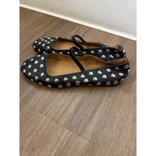 Madewell Black and Silver Studded Ballet Flats Sz 8.5