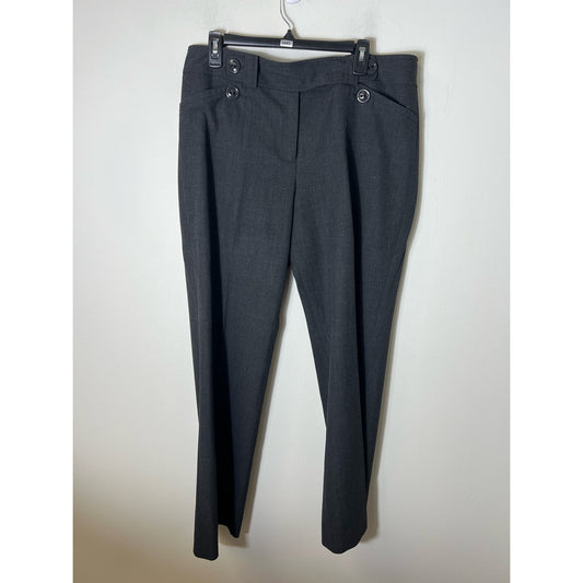 Ann Taylor Margot Dark Gray Dress Wide Leg Dress Pants Sz 12