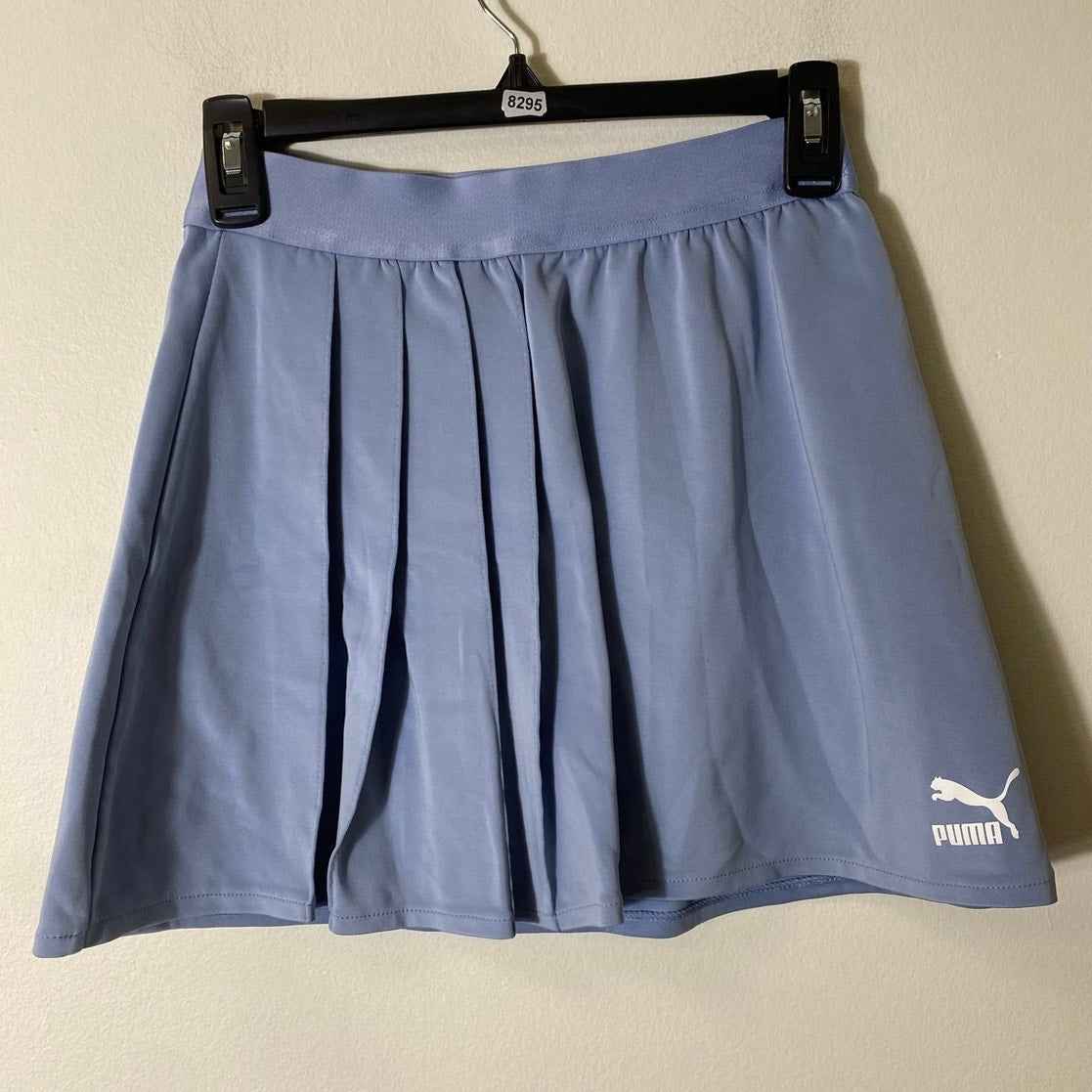Puma Light Blue Pleated Side 14" Long Athletic Skirt Sz XS