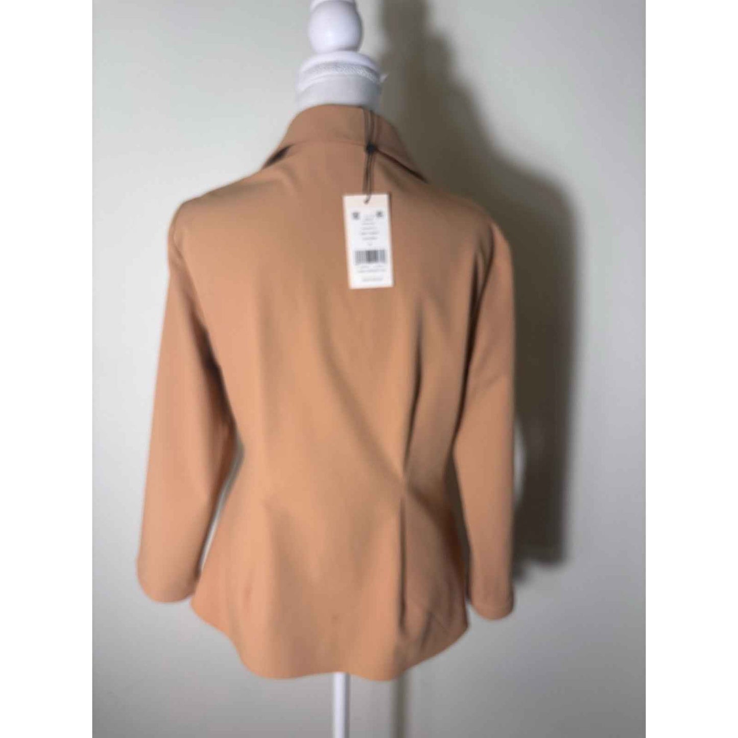 NWT Cinq a Sept Caramel Long Sleeve V-Neck Collared Twist Top Sz M