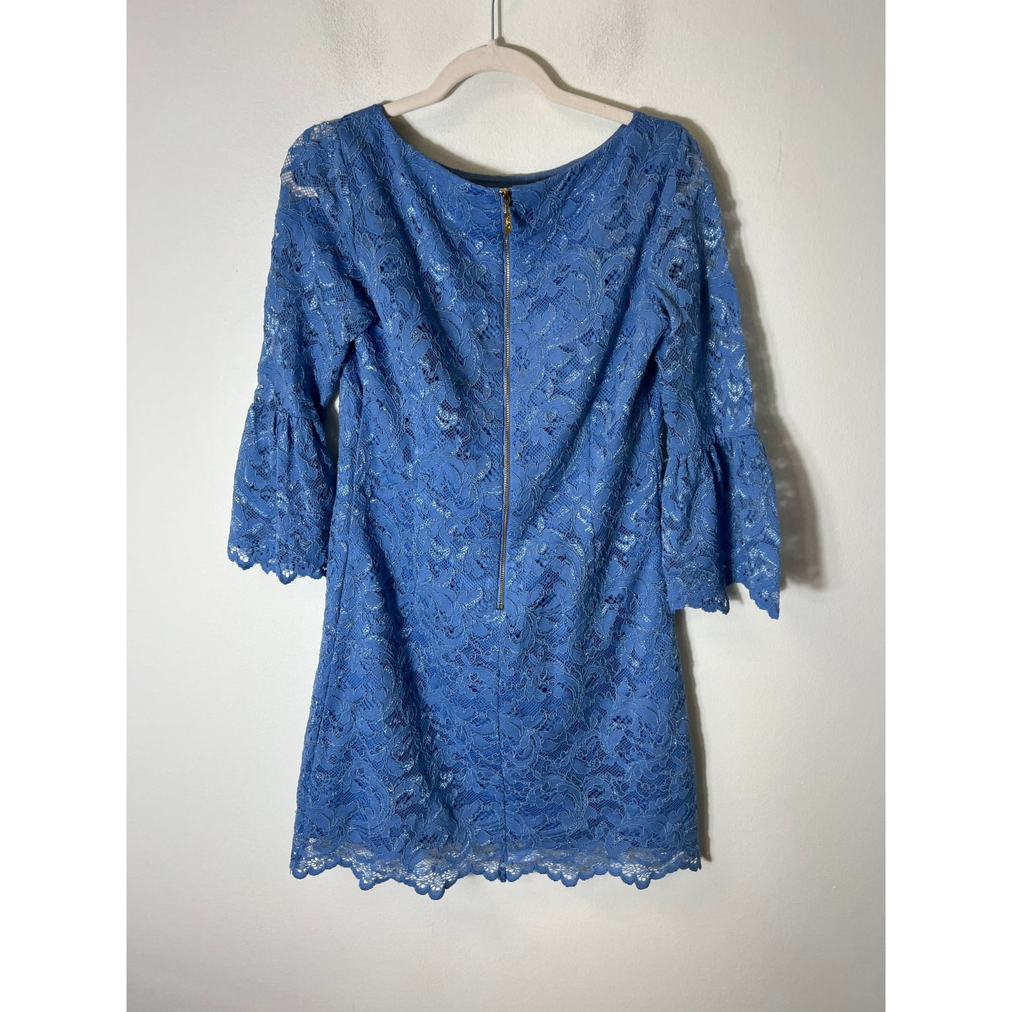 Eliza J Blue Lace 3/4 Sleeve Dress Sz 6