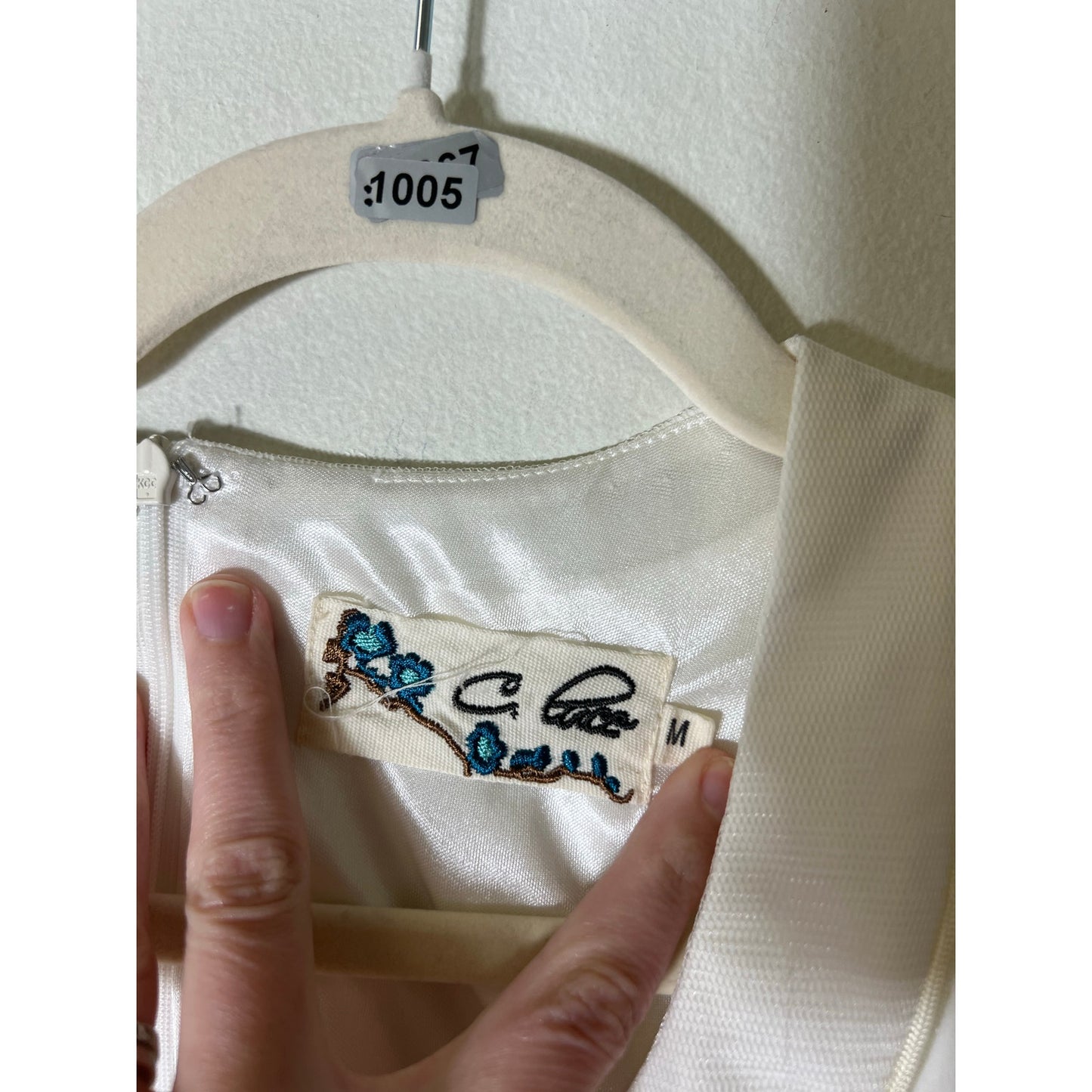 C. Luce White Sheer Sleeveless Mini Dress Sz M