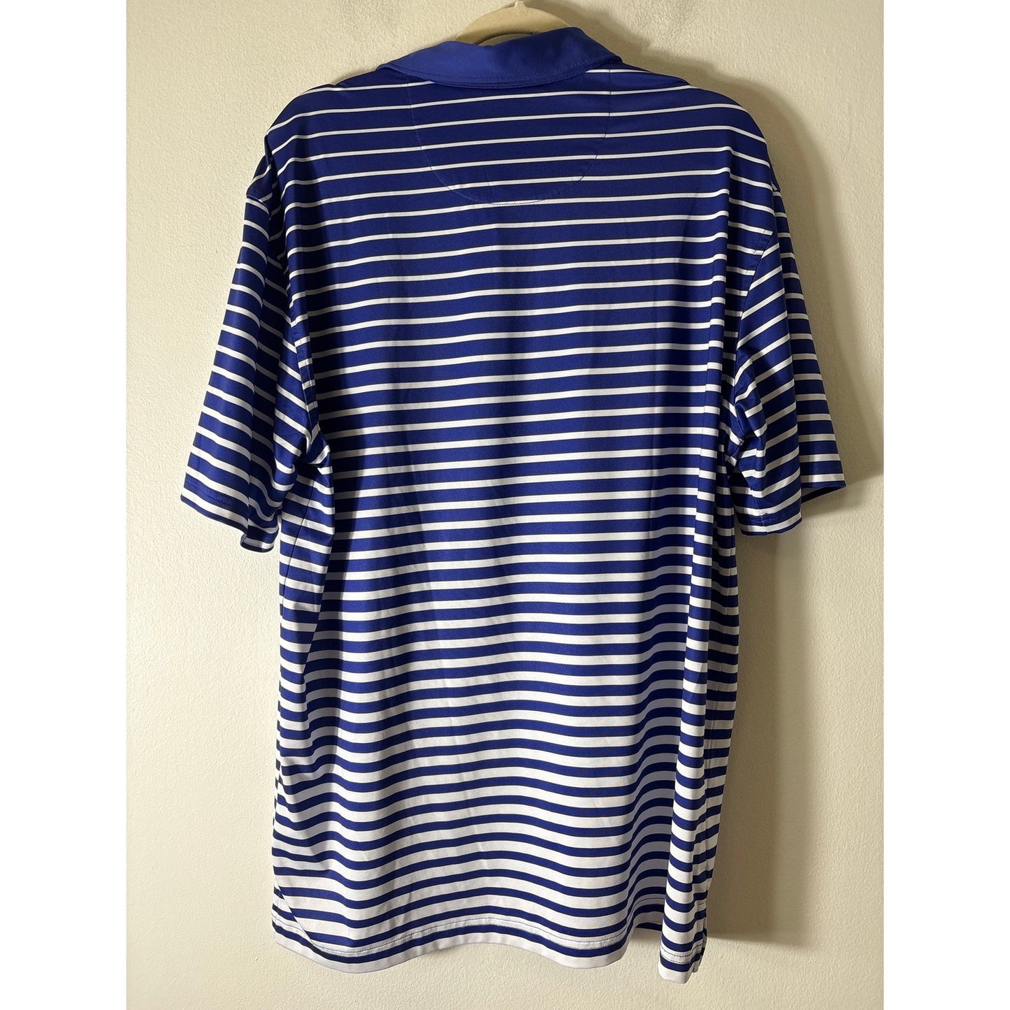 Mens Masters Tech Purple with White STripe Polo Shirt Sz L