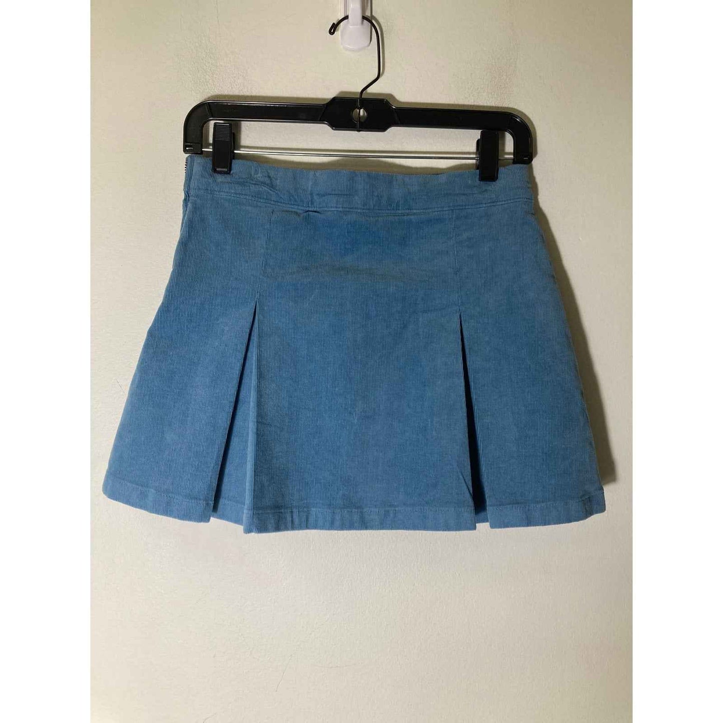 NWT Girls Crewcuts Blue Couroroy Pleated Mini Skirt Sz 16