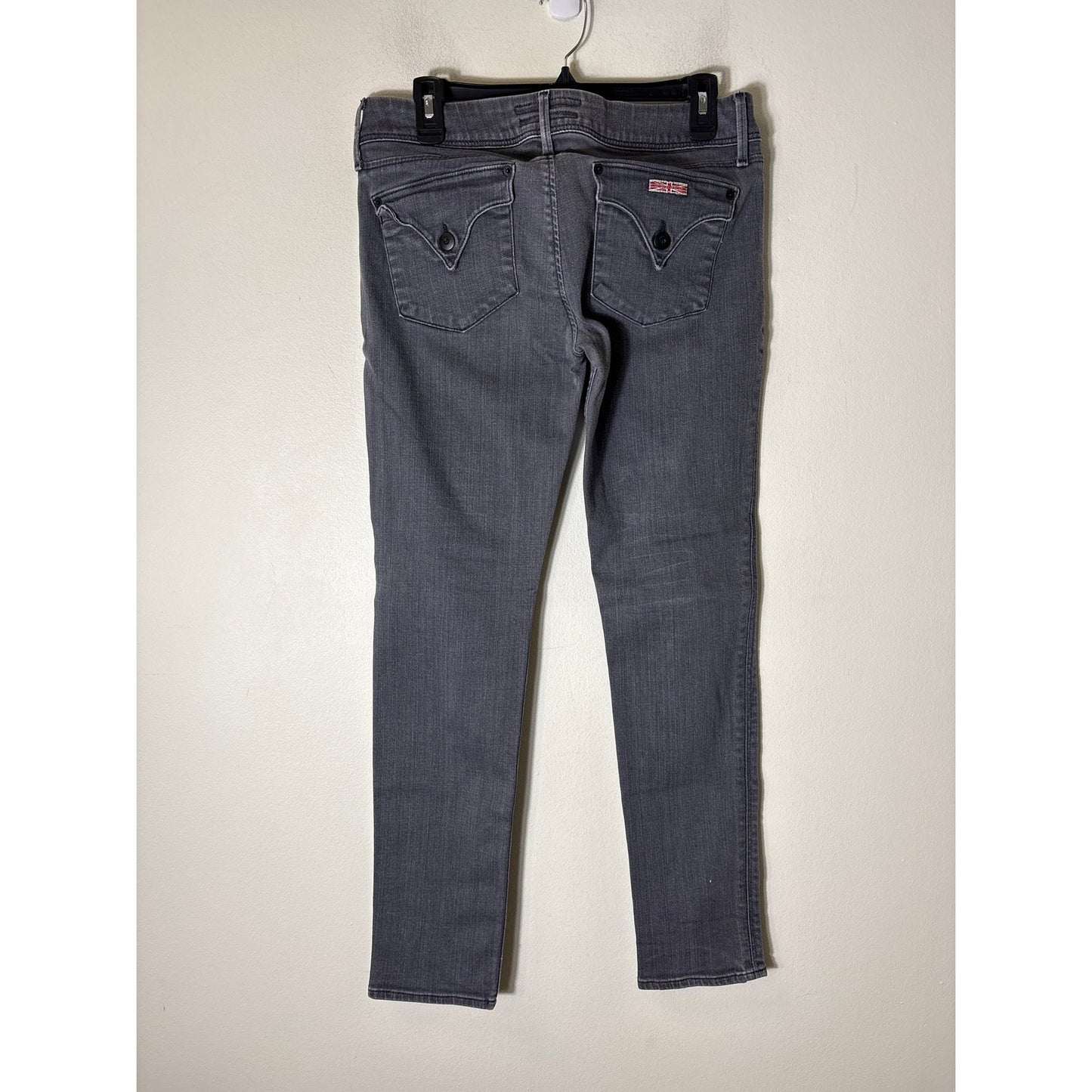 Hudson Black Denim Straight Leg Jeans Sz 30