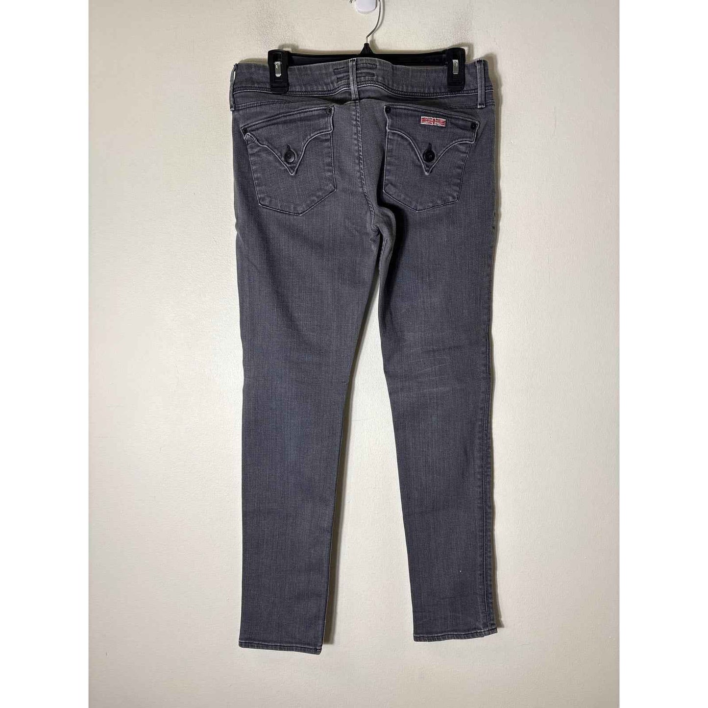 Hudson Black Denim Straight Leg Jeans Sz 30
