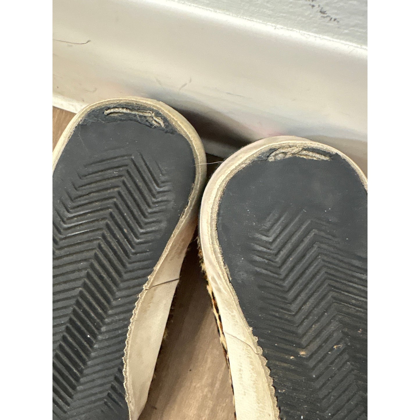Golden Goose Cheeta Print Black Star Tennis Shoes Sz 40