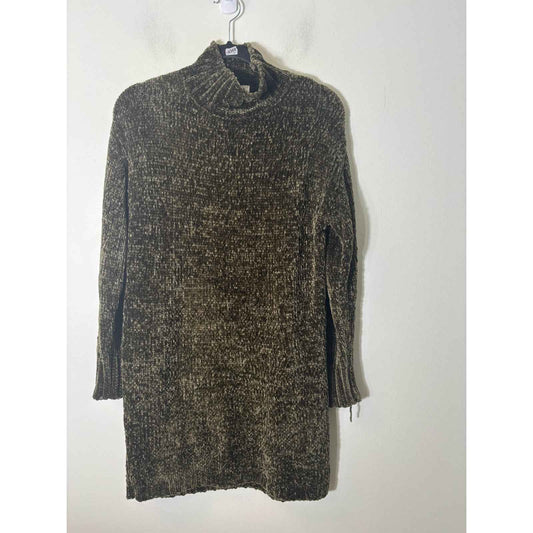 Bella Dahl Brown Long Sleeve Knit Mini Sweater Dress Sz S