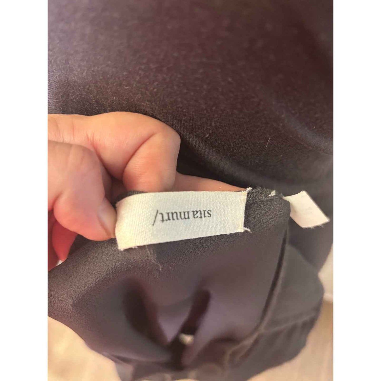 Sita Murt/ Charcoal Gray Long Sleeve Sheer Drop Waist Dress Sz S