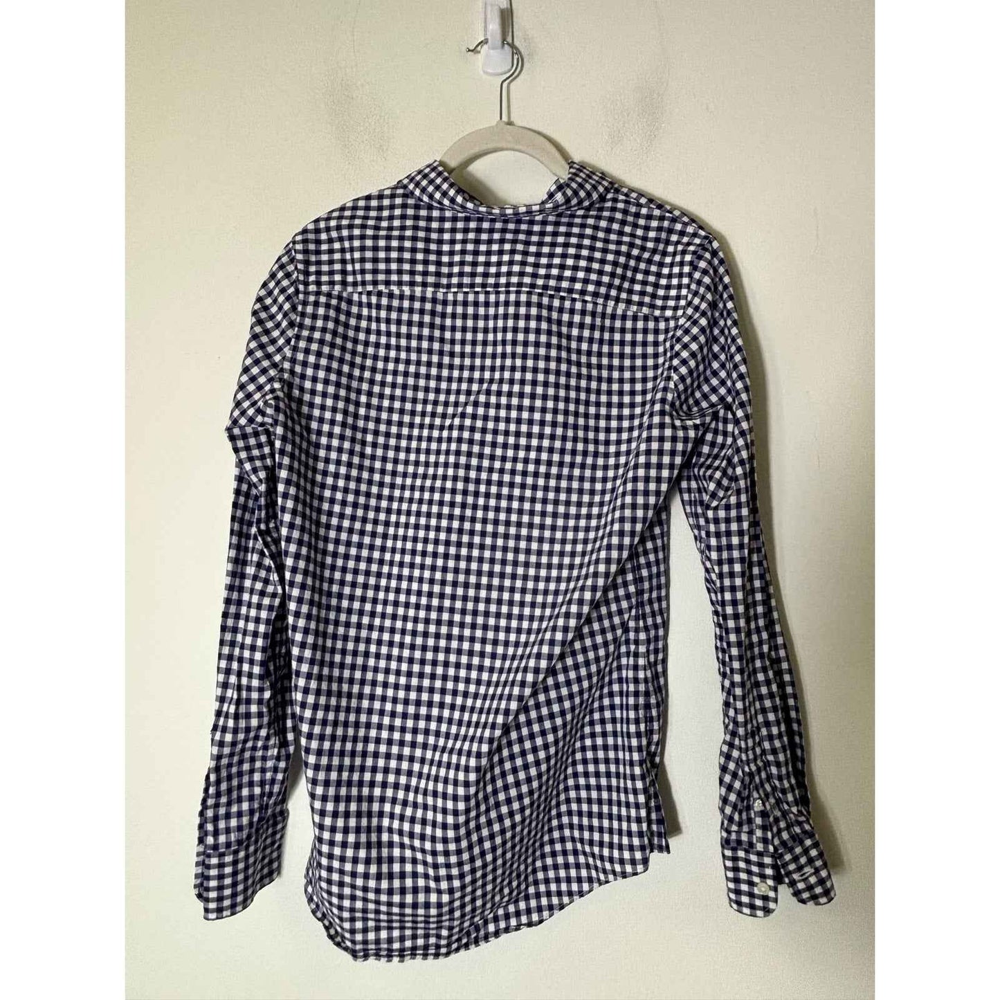 Ann Mashburn Blue White Checked Long Sleeve Cotton Shirt Sz 2