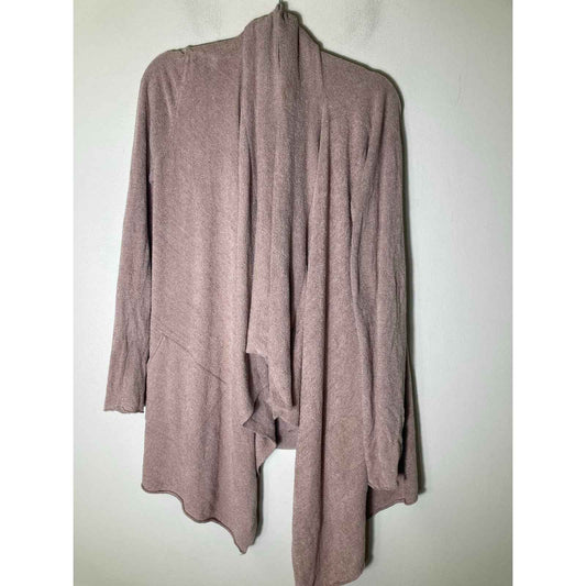 Barefoot Dreams Taupe Cozy Chic Ultra Lite Long Sleeve Cardigan Sz S