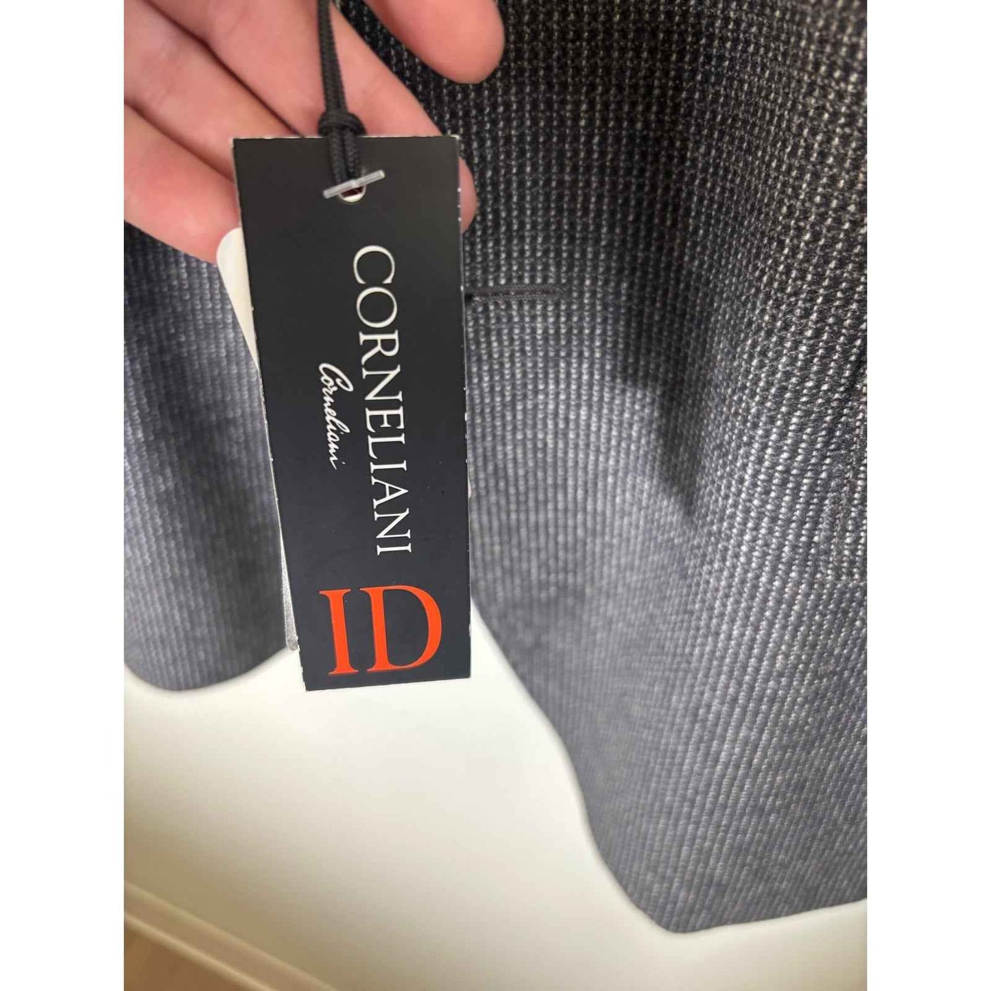 NWT Men's Corneliani Dark Gray Long Sleeve Double Layer Vest and Coat Sz 50R
