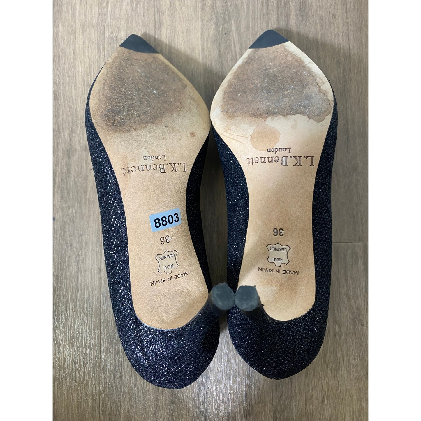 L.K. Bennett Black Shimmery Pumps Sz 36 (5.5)