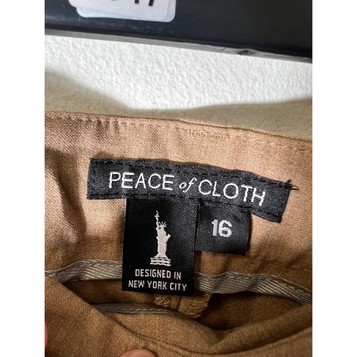 Peace of Cloth Tan Dress Pants size 16