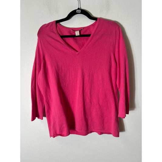 Belford Pink 3/4 Sleeve Knit Top Sz XL