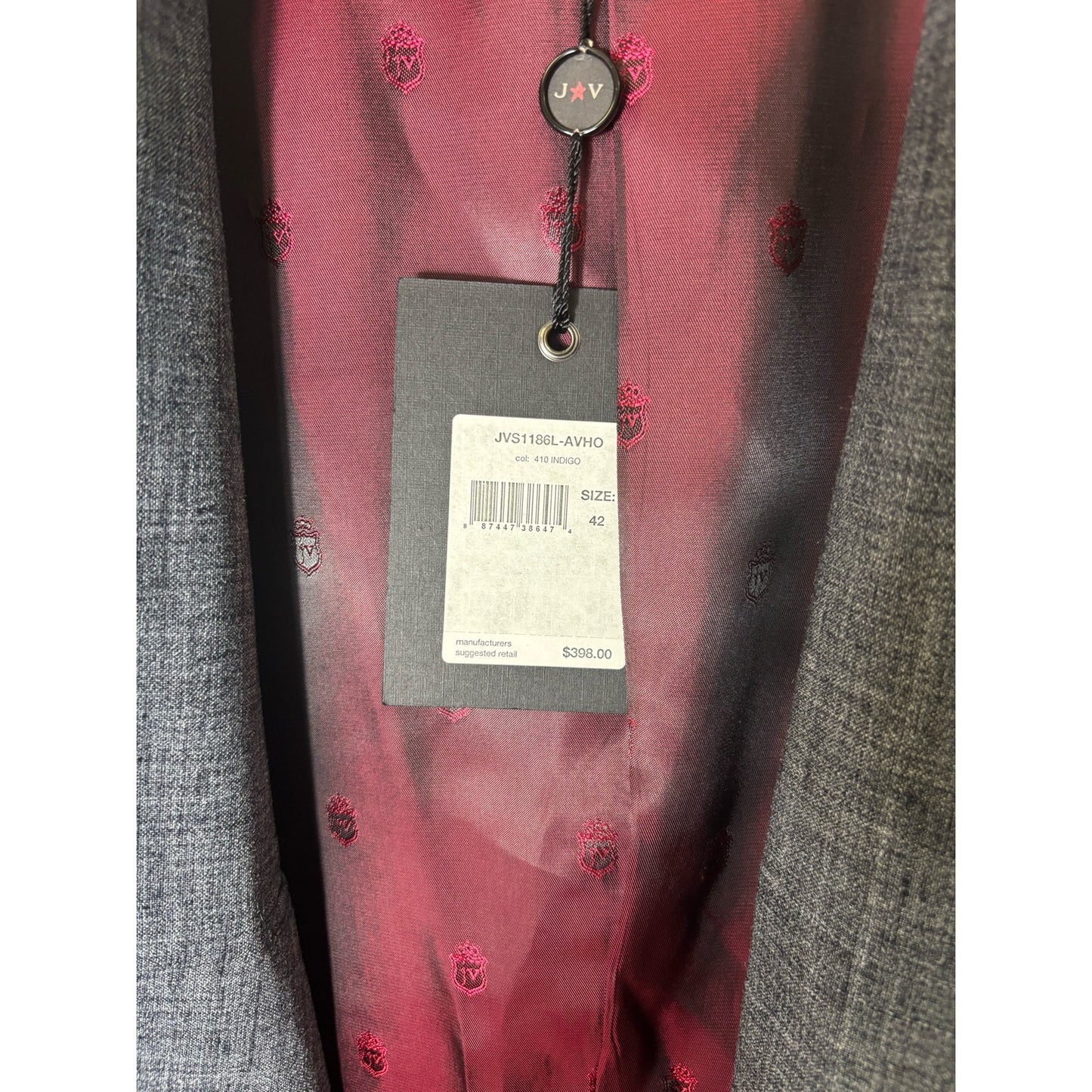 NWT Men's John Varvatos Luxe Gray Linen Blend Sz 42