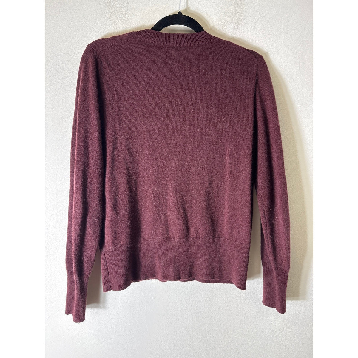 J.Crew Merlot 100% Cashmere Crewneck Pullover Sweater Sz S