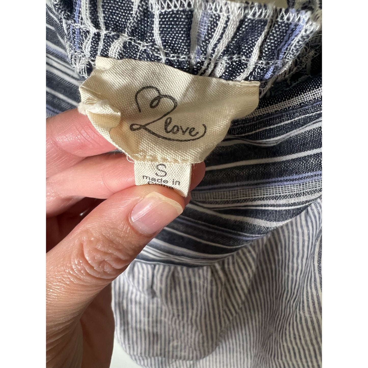 Girls Love Brand blue tie top small