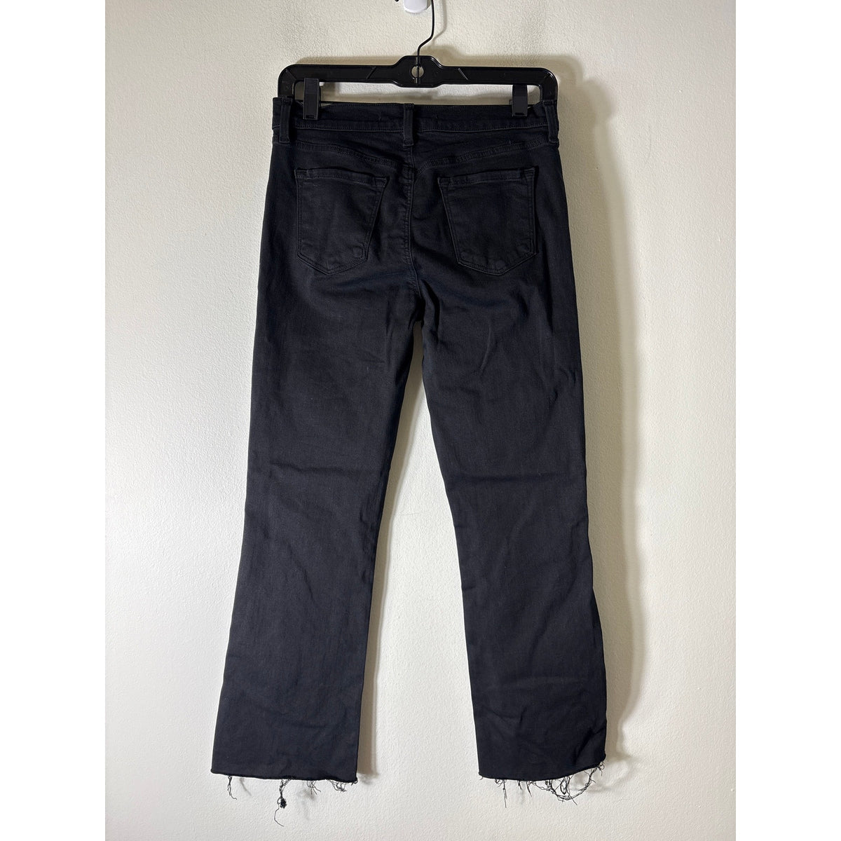 J Brand Black Selena Frayed Ankled Denim Sz 27