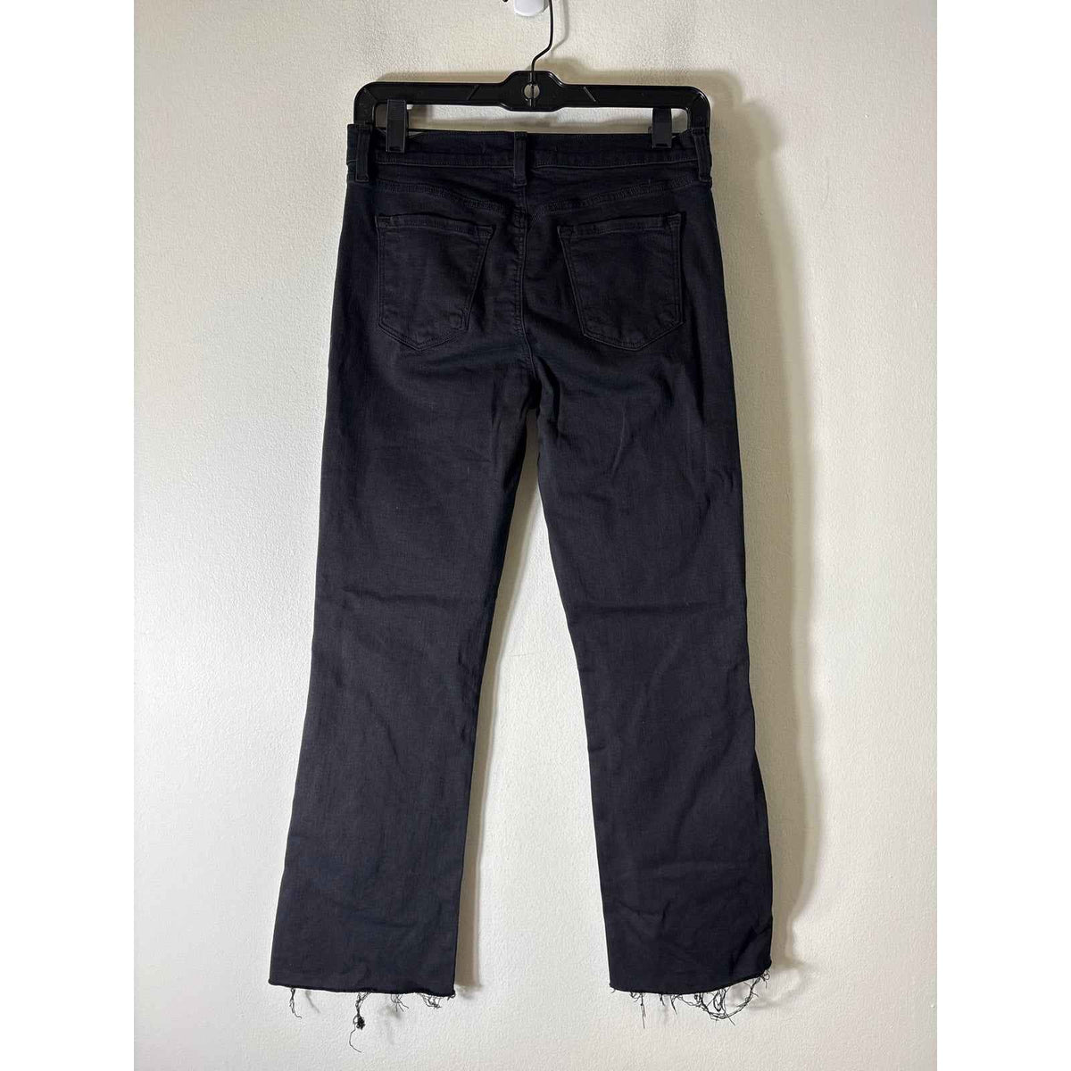 J Brand Black Selena Frayed Ankled Denim Sz 27