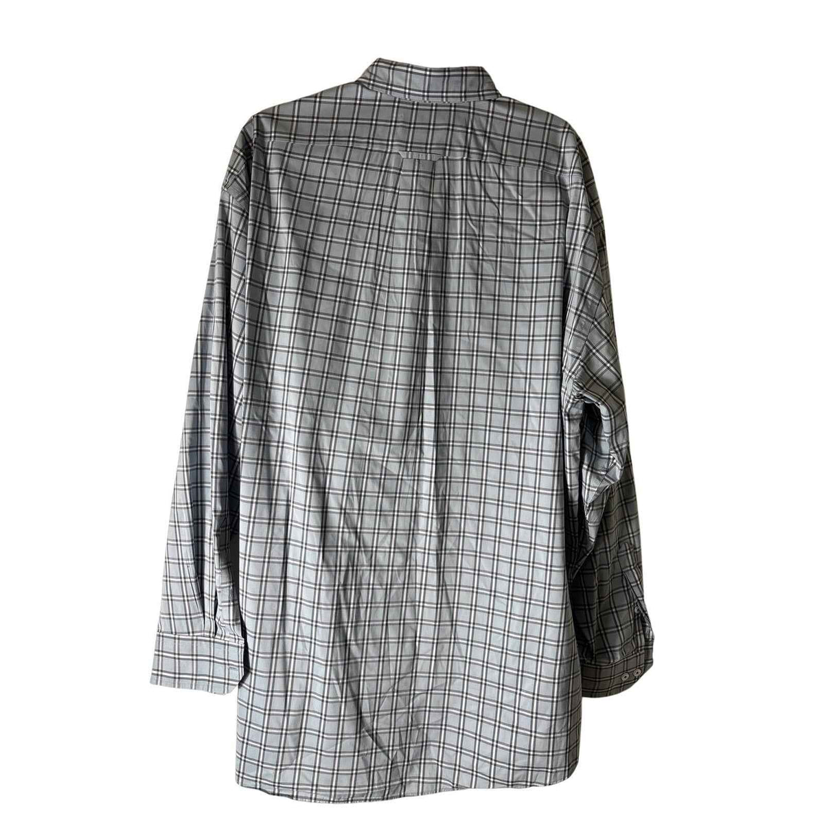 Onward Reserve Blue and Gray Plaid Button Up Shirt Sz XXL