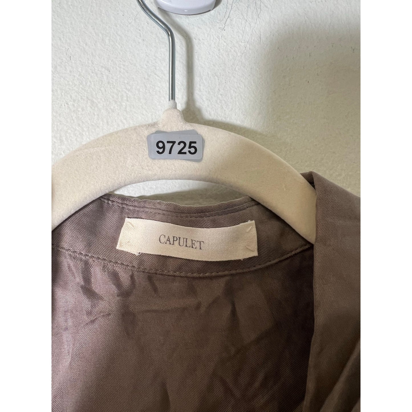 Capulet Brown Long Sleeve Button Up Peplum Shirts Sz S