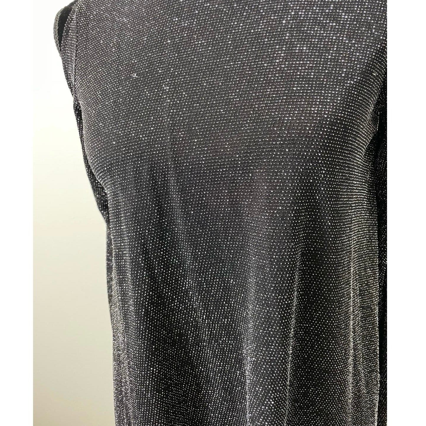 Show Me Your Mumu Black Sparkly Cold Shoulder Long Sleeve Mini Dress Sz XS