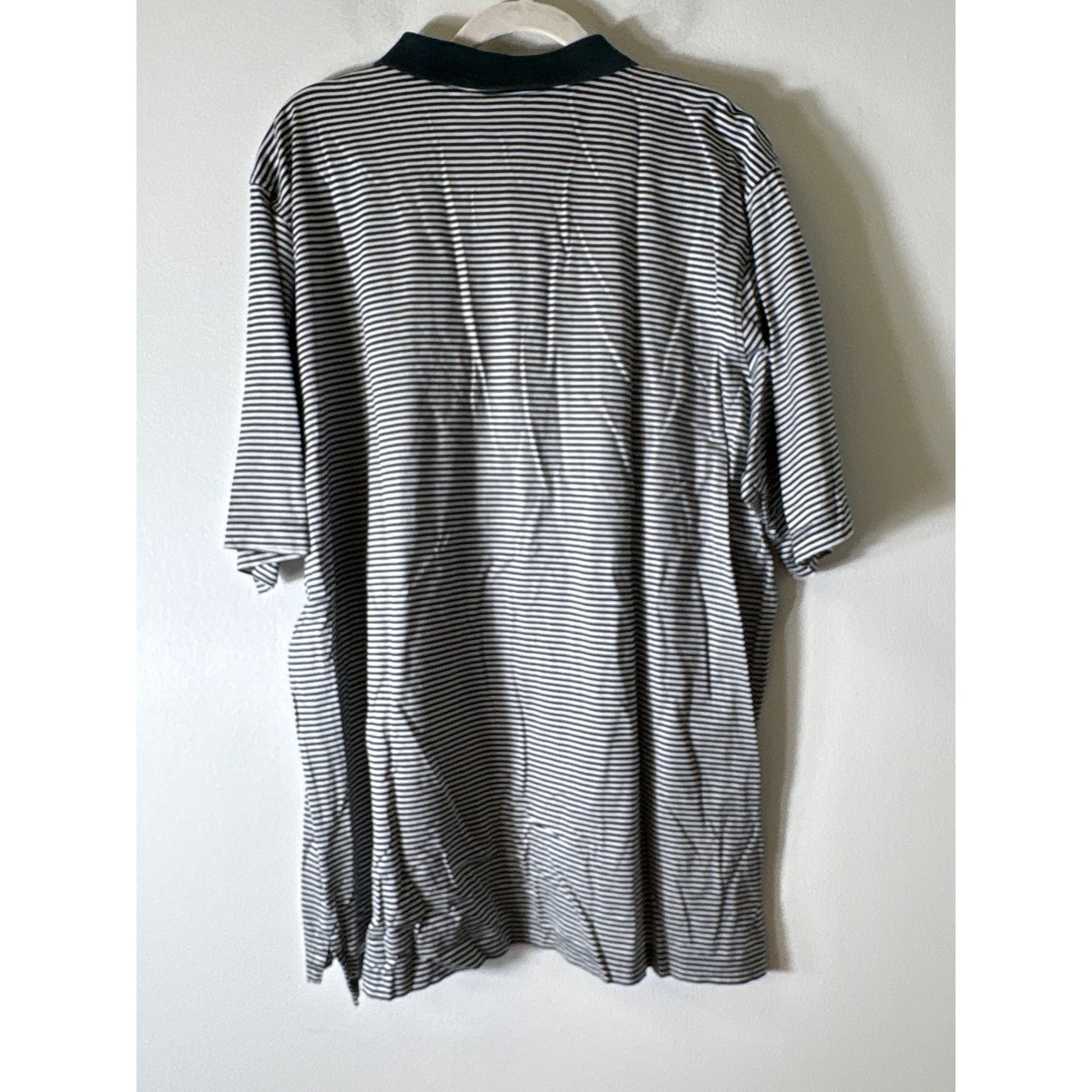 Mens Fairyway & Greene Black and Whte Stripe Polo Sz XXL